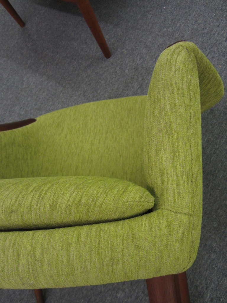 Outstanding Pair Danish Lounge Chairs in the style of Nanna Ditzel 2