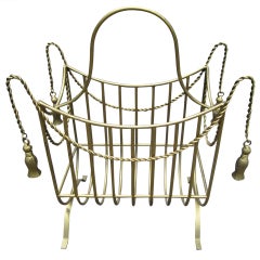 Favoloso portariviste con nappe dorate di grandi dimensioni Hollywood Glam