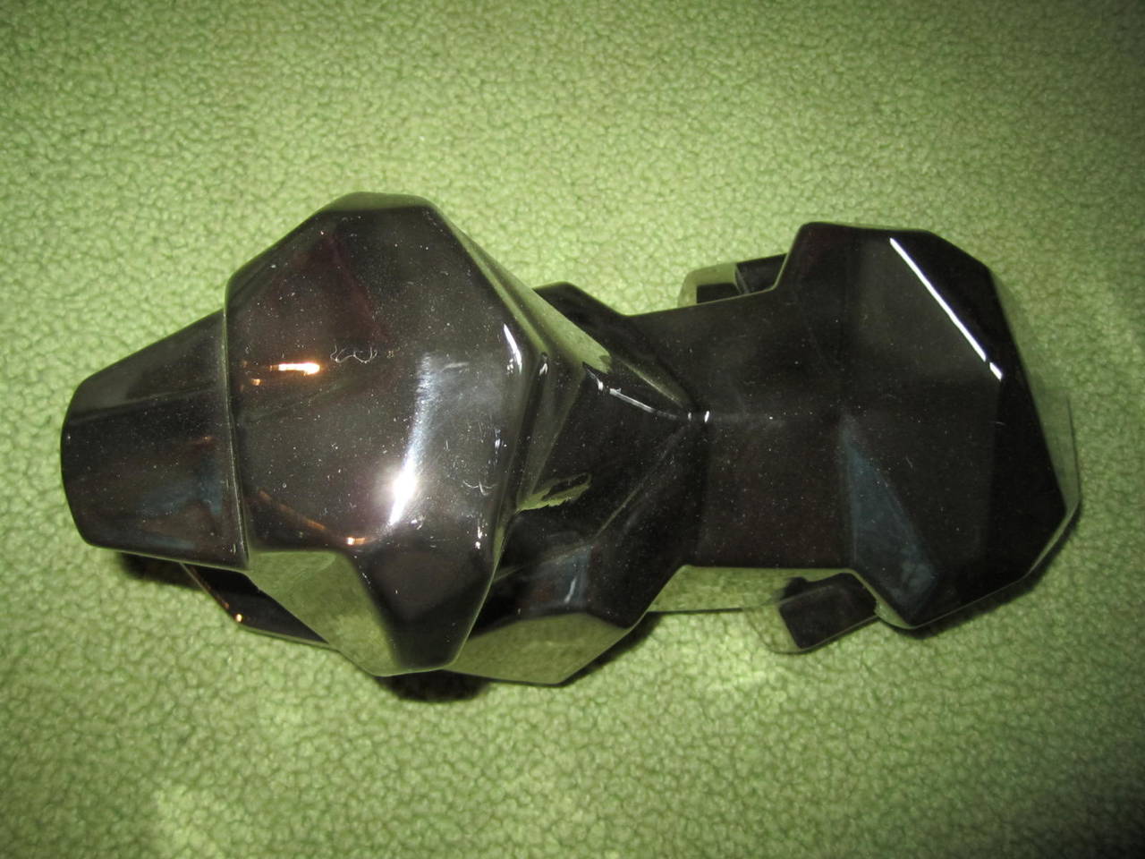 American Whimsical Jaru Silver Dog Ceramic Sculpture, Cubism, Mid-Century Modern