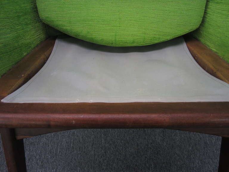 Rare Wing Back Adrian Pearsall Chair and Ottoman Mid-Century Danish Modern 2