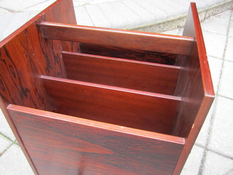 Norwegian Rosewood Magazine Rack by Brusksbo Mellemstrands Danish Modern For Sale 5