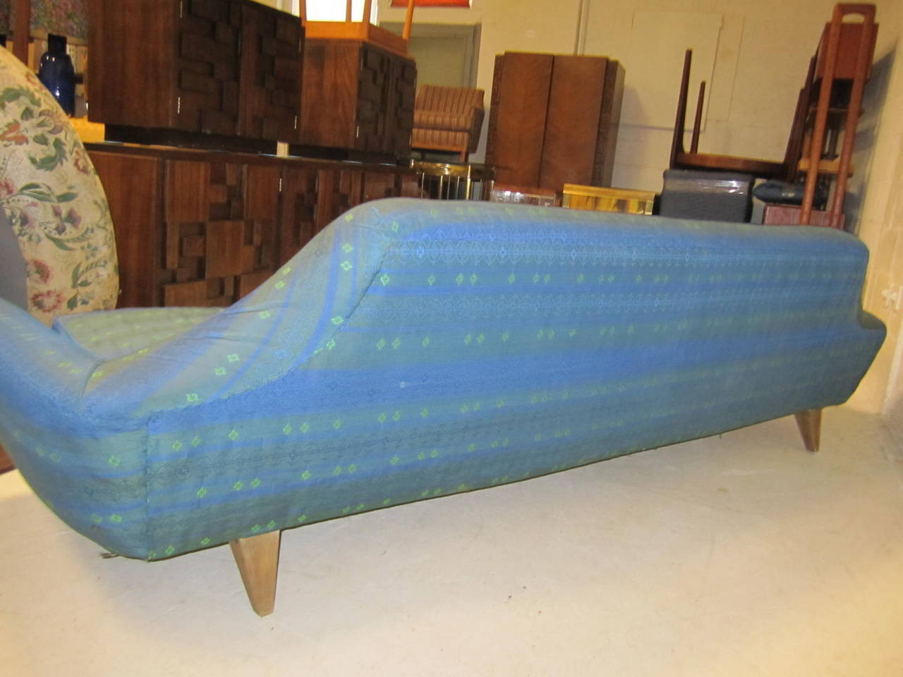 American Fabulous Space Age Karpen Style Gondola Sofa, Mid-Century Modern For Sale