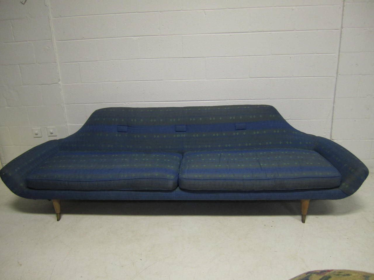 Fabulous Space Age Karpen Style Gondola Sofa, Mid-Century Modern For Sale 1