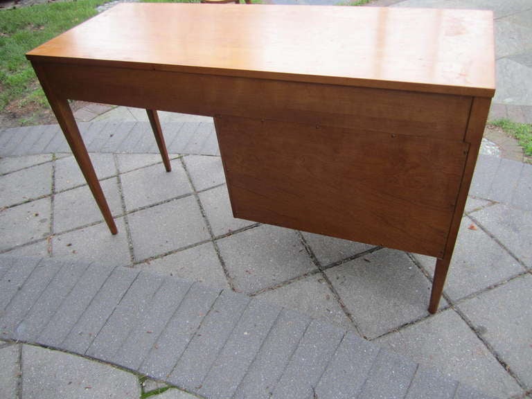 Brass Paul Mccobb Solid Maple Desk with Chair Mid-Century Modern