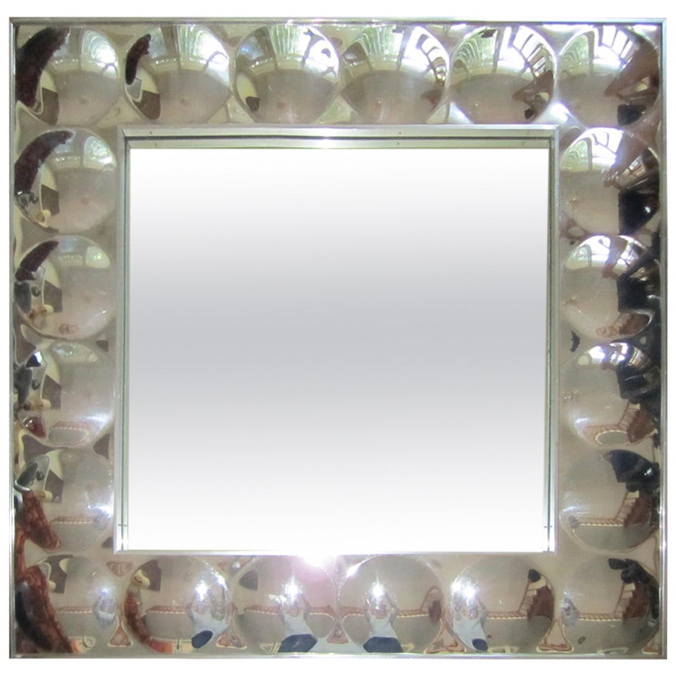 Pop Art Acrylic Bubble Mirror Wall Decor in the Manner of Verner Panton