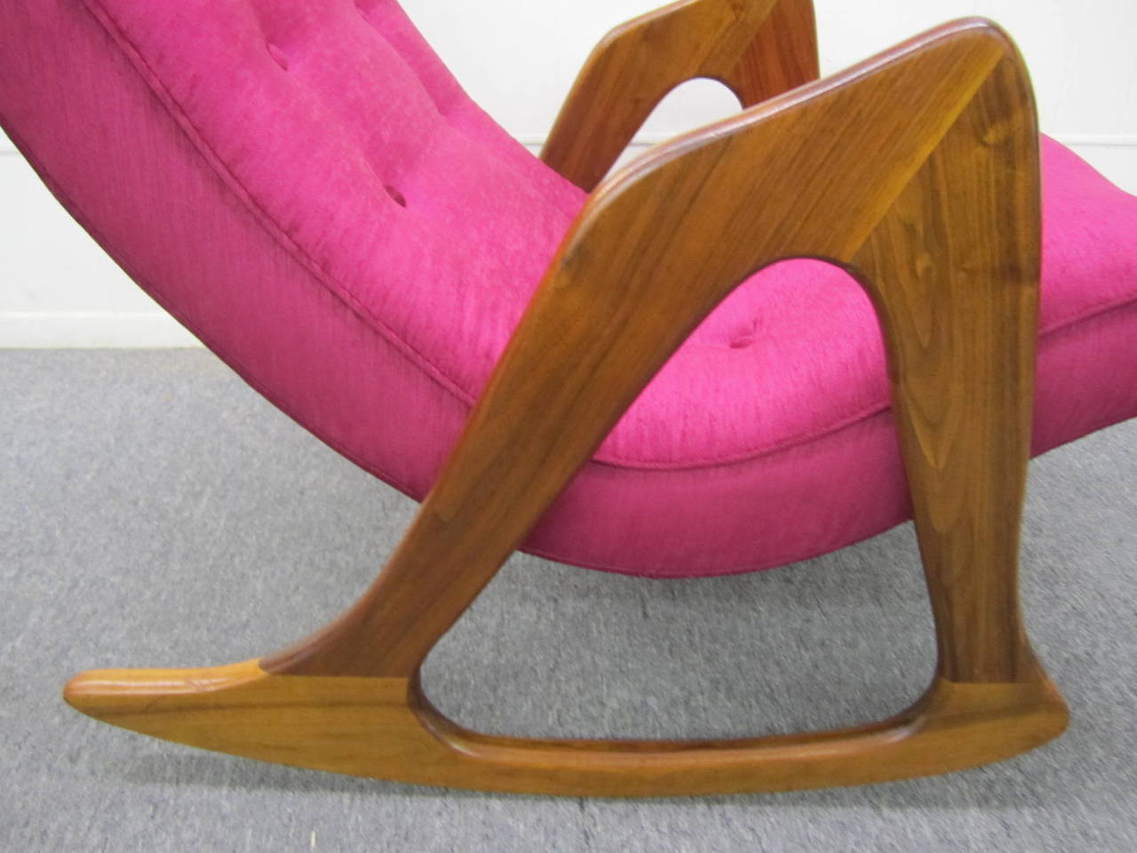 Upholstery Adrian Pearsall Sculptural Rocking Chair for Craft Associates Mid-Century Modern