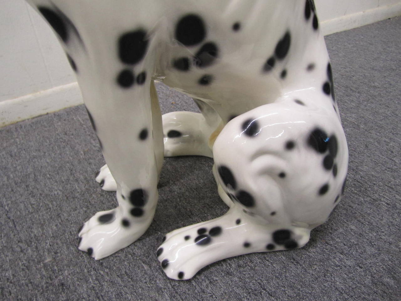 life size ceramic dalmatian dog