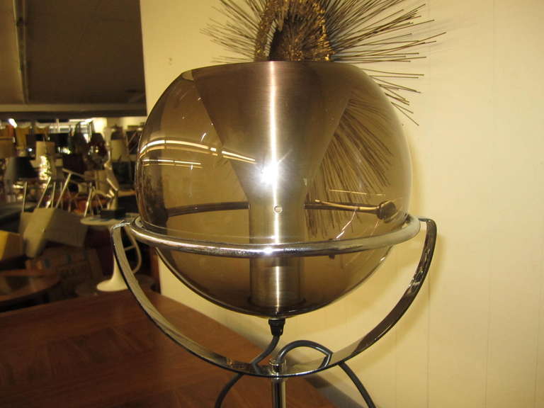 Wonderful Industrial Style German Orb Lamp, Mid-Century Modern For Sale 3