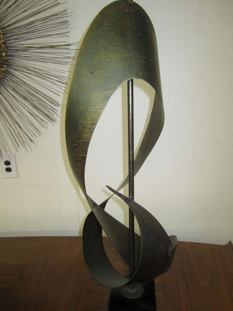 Huge Brutalist Harry Balmer Ribbon Lamp for Laurel, Mid-Century Modern 1