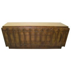 Fantastic Paul Evans Style Brutalist Walnut Credenza, Mid-Century Modern 2