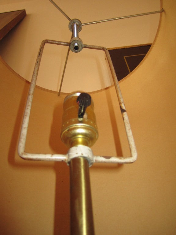 Pair Mid Century Modern Brutalist Torso Brass Laurel Lamps 2