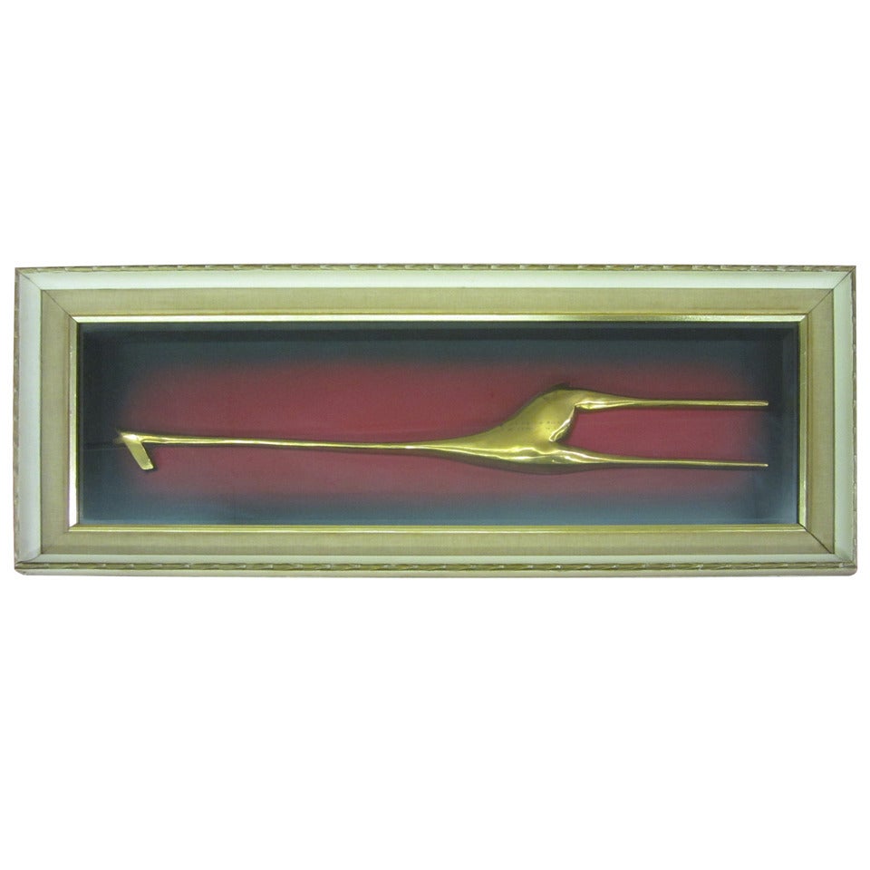 Wonderful Turner Wall Art Tall Golden Giraffe Mid-century Modern