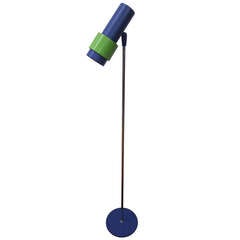 Fantastic Pop Art Lightolier Blue and Green Floor Lamp Mid-century Modern