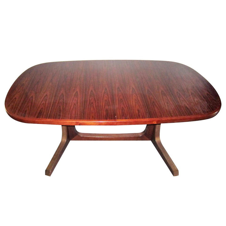 Table de salle à manger danoise moderne Moller en bois de rose à 2 couches, exceptionnelle en vente