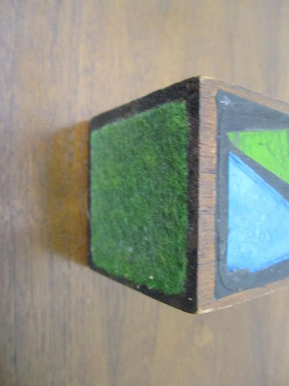 American Mid-century Modern Georges Briard Stained Mosaic Lighter For Sale