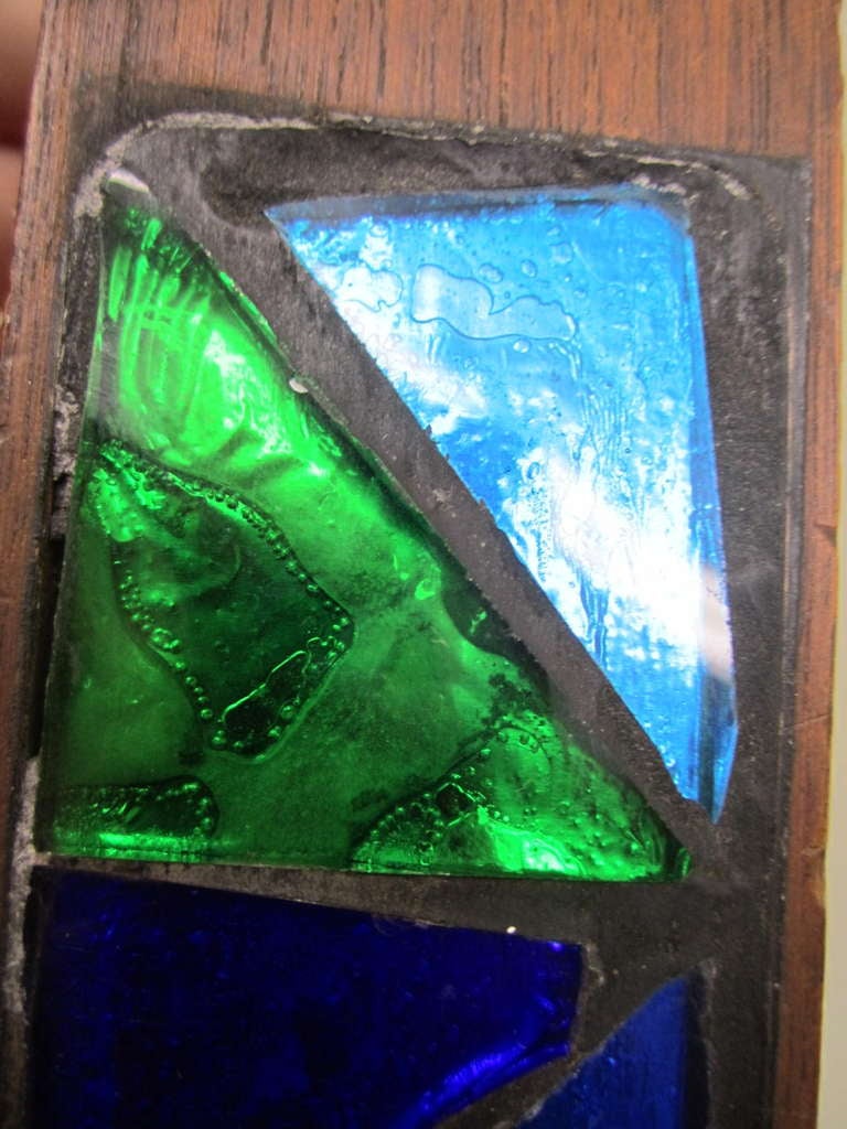 Stained Glass Mid-century Modern Georges Briard Stained Mosaic Lighter For Sale