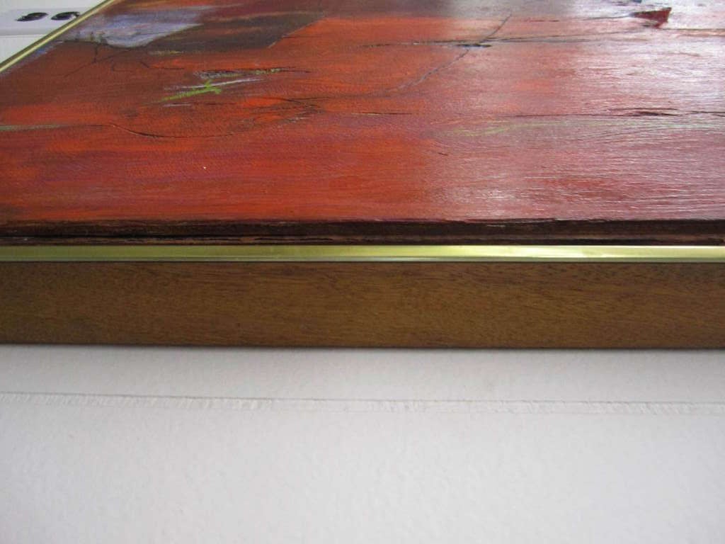 Gorgeous Abstract Constance Scharff Painting on Wood Mid-century Modern 1