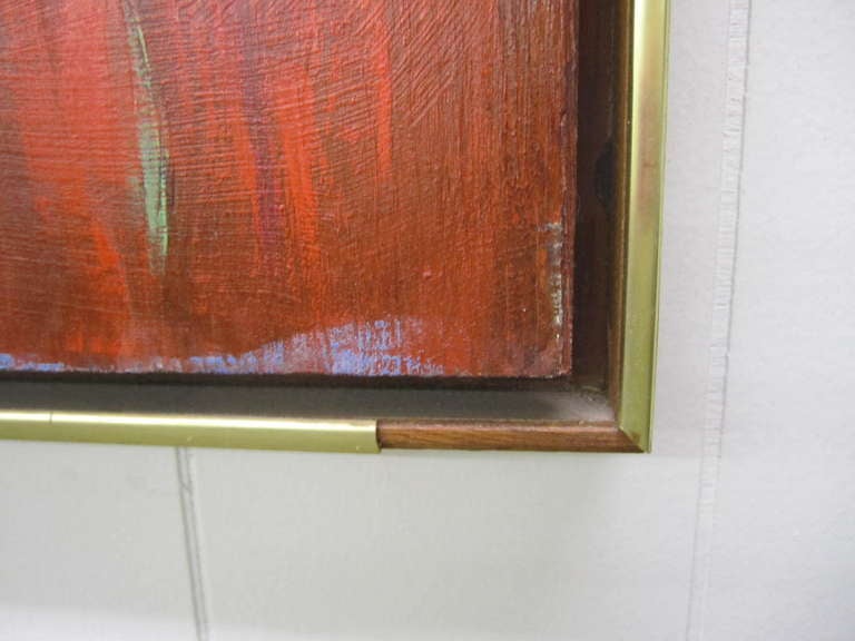 Gorgeous Abstract Constance Scharff Painting on Wood Mid-century Modern 2