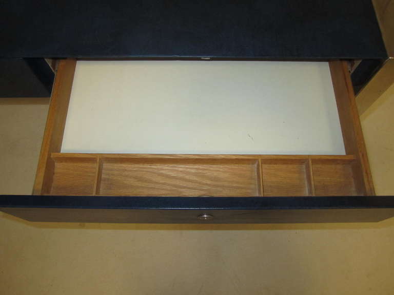 Fabulous Leon Rosen Pace Collection Chrome and Leather Desk, Mid-Century Modern 2