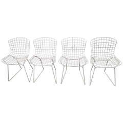 Charming Set of 4 Child Size Harry Bertoia Chairs Mid-century Modern