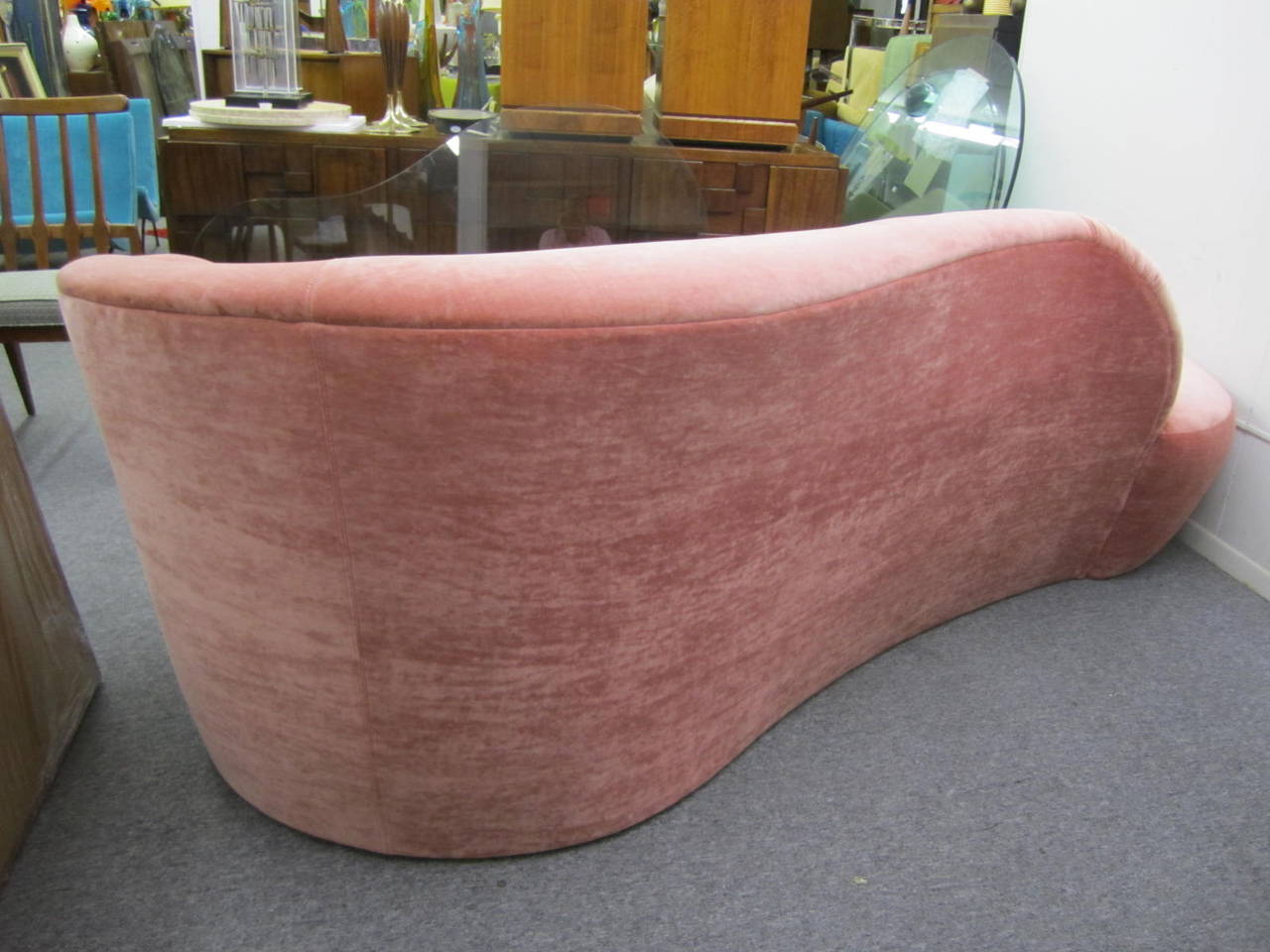 Upholstery Gorgeous Vladimir Kagan Serpentine Sofa Mid-Century Modern