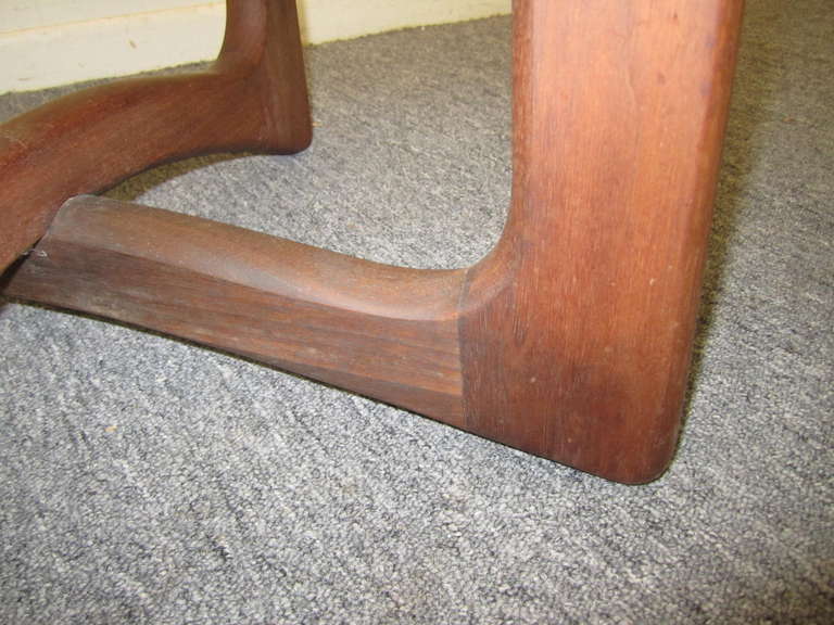 Magnificent Pair Adrian Pearsall Dogbone Sculptural Walnut Side Tables In Good Condition For Sale In Pemberton, NJ