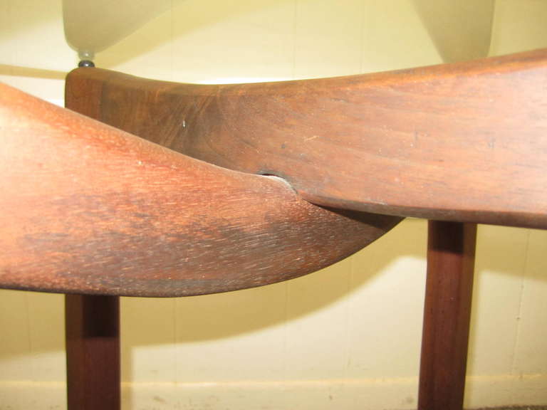 Magnificent Pair Adrian Pearsall Dogbone Sculptural Walnut Side Tables For Sale 1