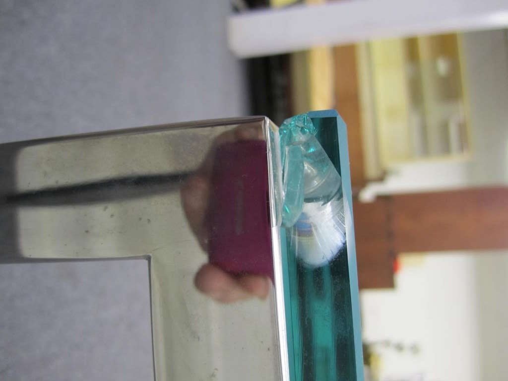 Mid-20th Century Set of 3 Milo Baughman Chrome and Glass Nesting Tables Mid-century Modern