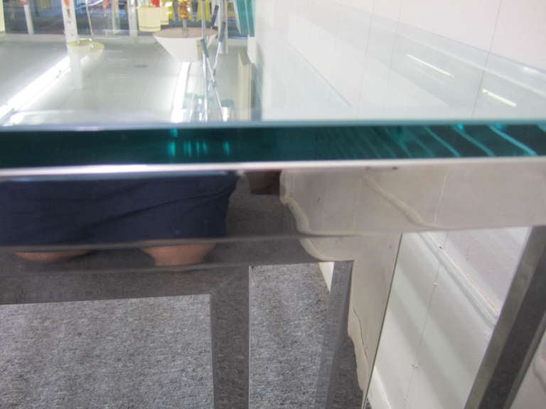 Set of 3 Milo Baughman Chrome and Glass Nesting Tables Mid-century Modern 4