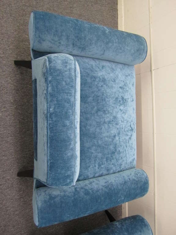 Amazing Pair of Grosfeld House Slipper Chairs Hollywood Regency Glam For Sale 1