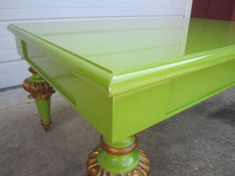 lime green coffee table