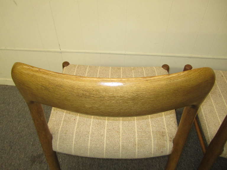 Splendido set di sei sedie da pranzo in teak J. L. Moller Sedie da Pranzo in Teak Danesi del Mid-Century Modern In condizioni buone in vendita a Pemberton, NJ