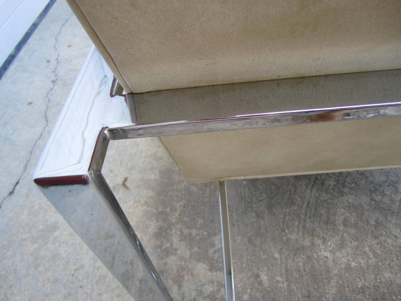 Late 20th Century Lovely Pair of Milo Baughman Chrome Cube Chairs, Mid-Century Modern For Sale