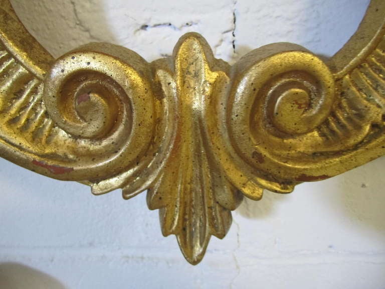 Amazing Pair of Gilded Gold Cast Iron Headboards Hollywood Regency at