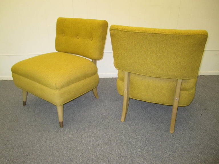 Lovely Pair of Billy Haines Style Slipper Chairs, 1950s, Mid-Century Modern 4