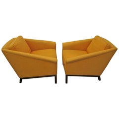 Retro Fantastic Probber Style Angular Arm Lounge Chairs, Mid-Century Modern
