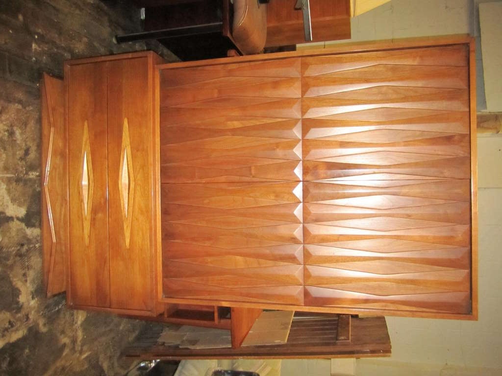 Fabulous Architectural 3 Dimensional Tall Dresser Mid-century Modern For Sale 3