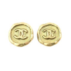 Vintage Signed Chanel 95P Logo Earrings
