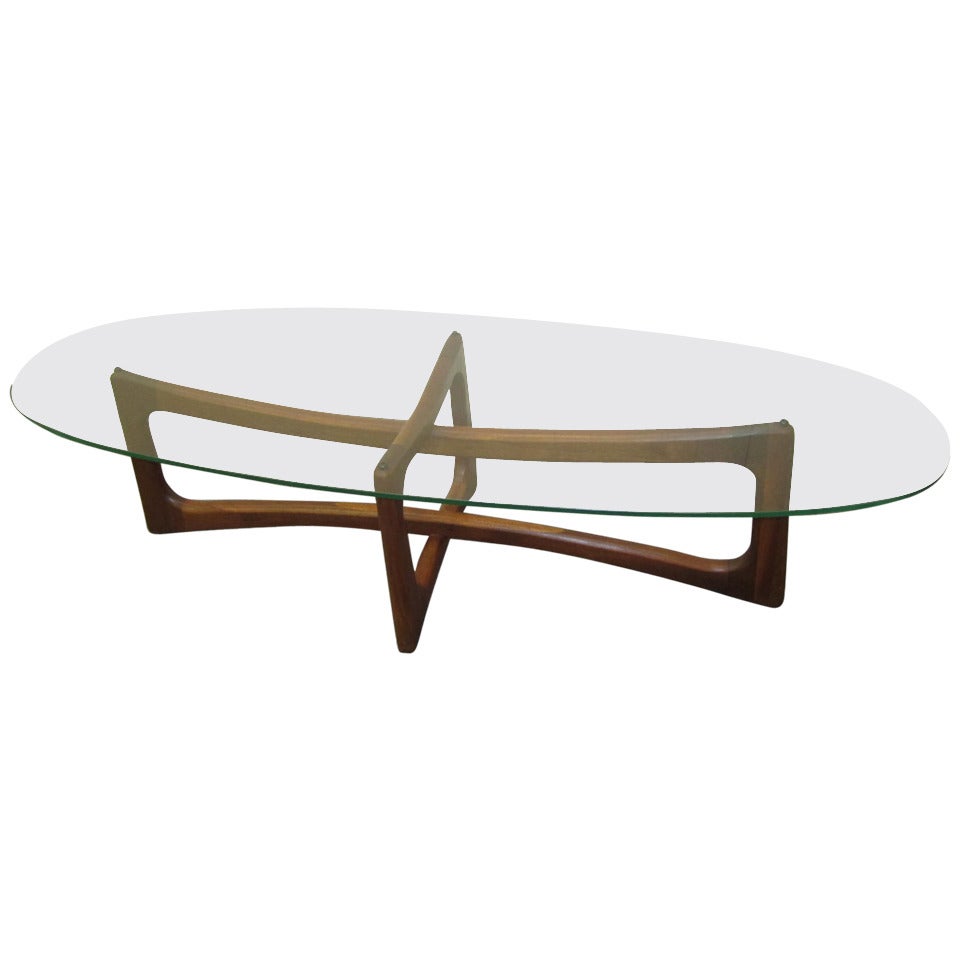 Fabulous Adrian Pearsall Sculptural Walnut Dog Bone Coffee Table, Midcentury