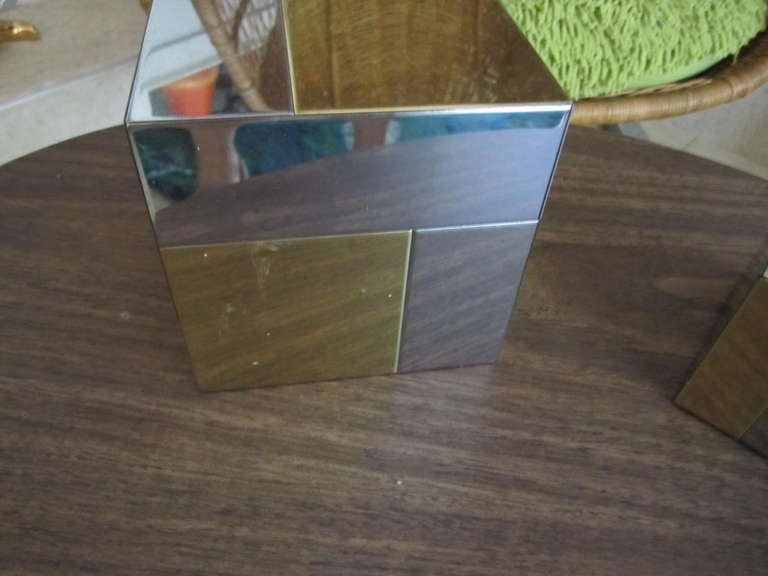 Plated Two Paul Evans Cityscape Desk Accessories Mid-century Modern