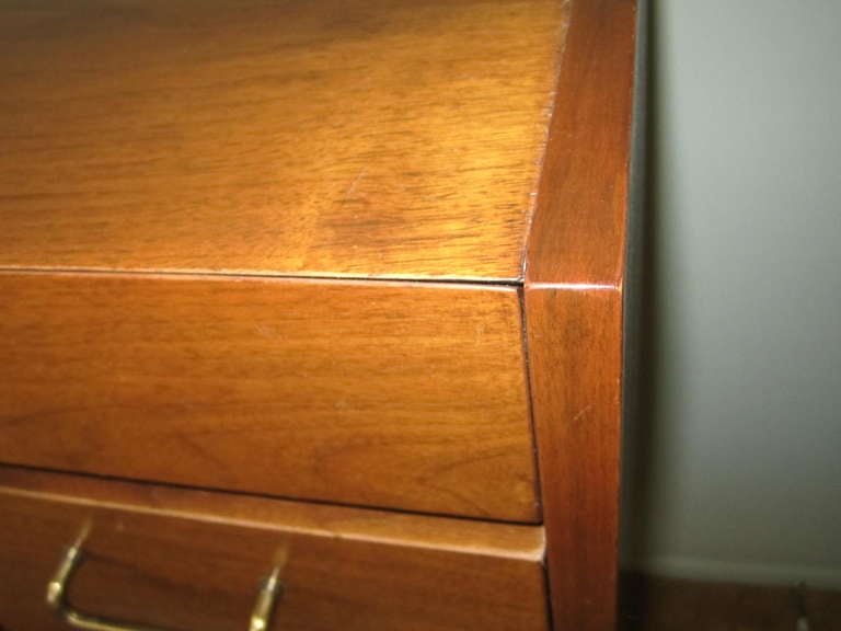 American Martinsville High Boy Walnut Dresser Chest Mid-century Modern For Sale 4