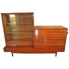 Lovely American of Martinsville Library Wall Unit Mid century Modern