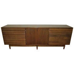 Lovely American of Martinsville Louvered Credenza Mid-century Modern 3