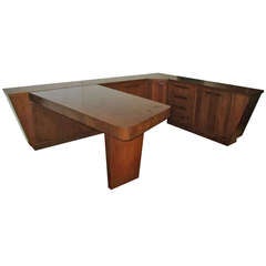 Amazing 4 Piece Gilbert Rohde style Desk Credenza Mid-century Modern 7