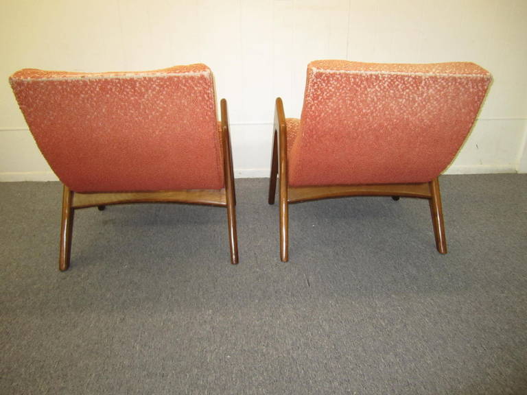Excellent Pair of Adrian Pearsall Sculptural Walnut Lounge Chairs, Mid-Century 4