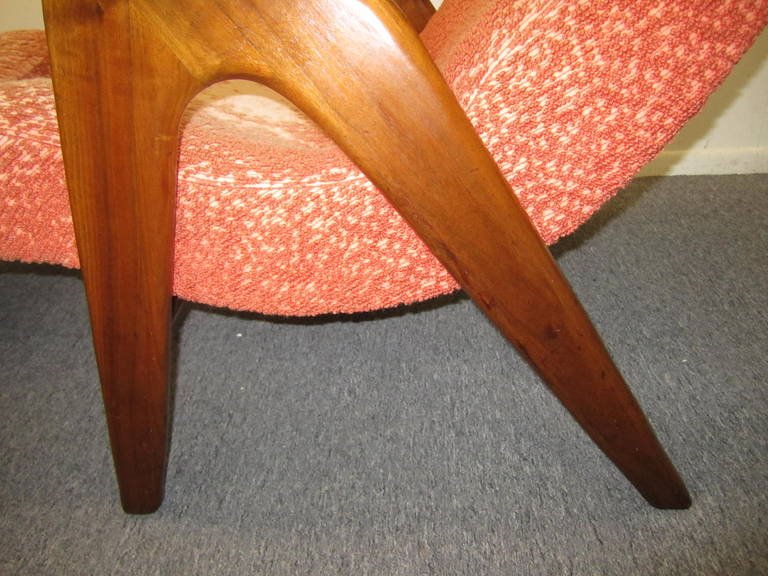 Excellent Pair of Adrian Pearsall Sculptural Walnut Lounge Chairs, Mid-Century 3