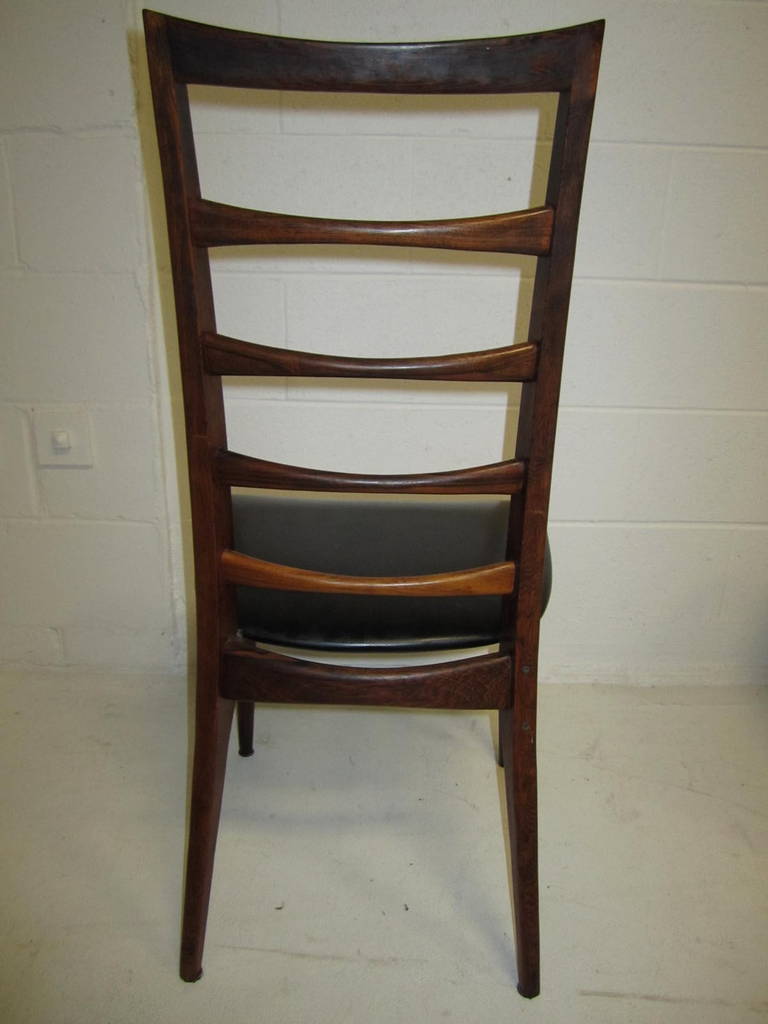 Mid-20th Century Set of Eight Solid Rosewood Koefoeds Hornslet Dining Chairs, Danish Modern For Sale