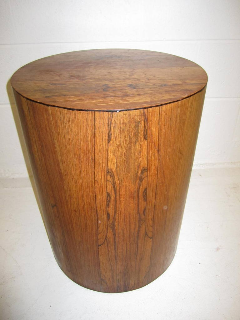 Danish Mid-Century Modern Rosewood Cylinder Table