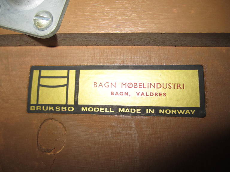 Norwegian Mid-Century Magazine Rack in Teak by Bruksbo Danish Modern For Sale
