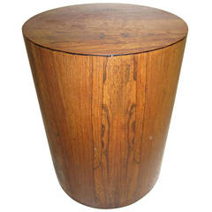 Danish Mid-Century Modern Rosewood Cylinder Table